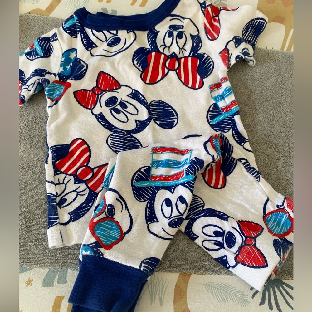 Disney America Mickey & Minnie PJ set 12 months